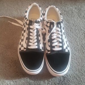 Old Skool black and white checkered Vans